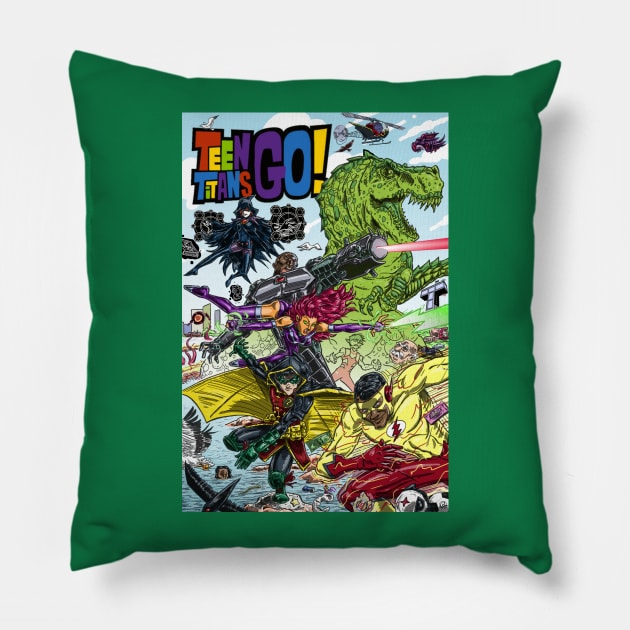 Teen Titans Go! Pillow by Rudeman