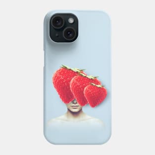 Strawberry head portrait Phone Case