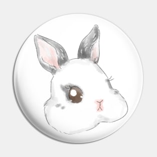 rabbit Netherland Dwarf Hotot Head Pin