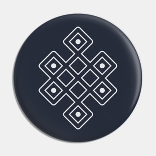 Tibetan Endless Knot - Silver Pin