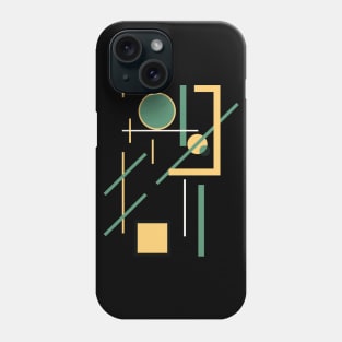 The slide an Abstract geometric composition of two dimensional primary elements Phone Case