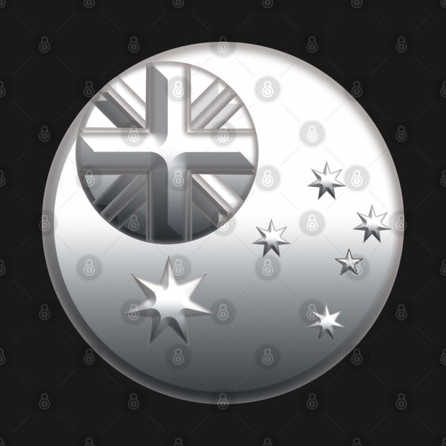 Chrome Australian Flag by Ricogfx