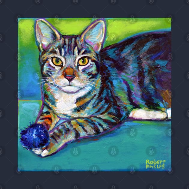 Lionel the Feisty Striped Tabby by RobertPhelpsArt