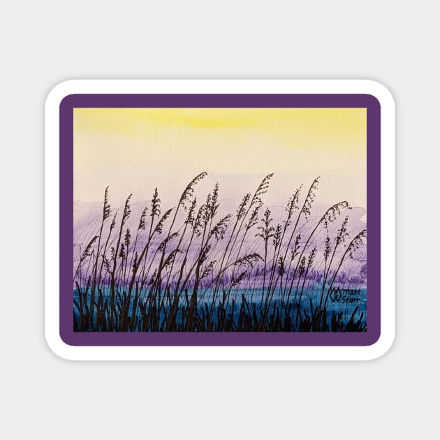 Sea oats by dawns early light Magnet by Matt Starr Fine Art