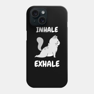 cute inhale exhale cat yoga Phone Case