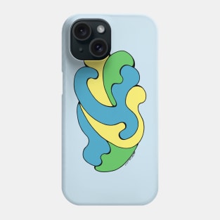 Embracing Curves (Yellow, Blue, Green) Phone Case