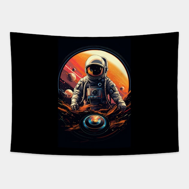 Astronaut DJ Tapestry by TheMadSwede