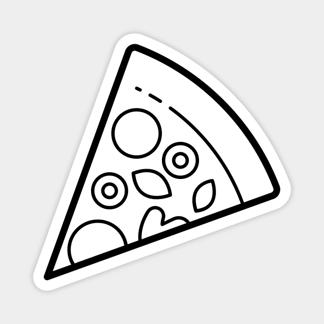 Cute olive pizza white Magnet by InkyArt