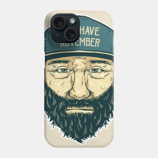 Beardman with trucker cap quotes Phone Case