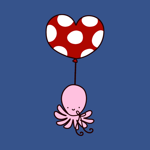 Heart Balloon Octopus by saradaboru