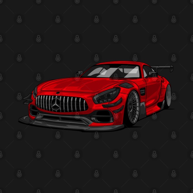 Mercedes AMG GTS widebody Stance Race car by dygus