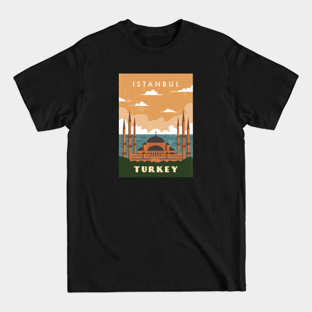 Discover Retro travel poster - Istanbul Turkey - T-Shirt