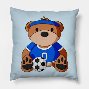 Soccer Player Teddy Bear Pillow