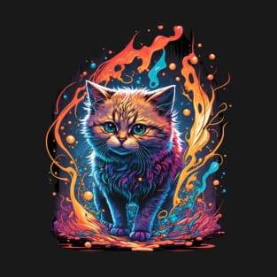 Magical Cat Design T-Shirt