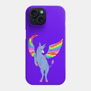 Unicorn donkey with wings Phone Case