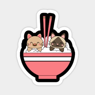 Sushi Cats In Rice Magnet