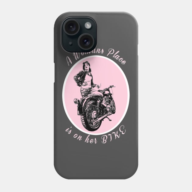 Woman Motorcyclist Design Phone Case by AtkissonDesign