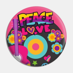 PEACE,LOVE AND HIPPIE Pin