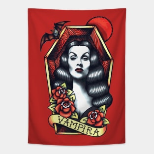 Maila Nurmi Vampira Tattoo Art Tapestry