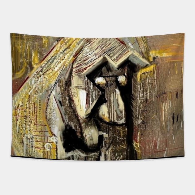 The Old Man Tote, Pin, Wall Art Tapestry by DeniseMorgan