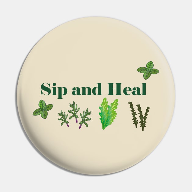 Sip and Heal Pin by Anke Wonder 