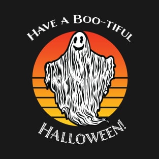 Ghost Have a Boo-tiful Halloween Retro Vintage T-Shirt