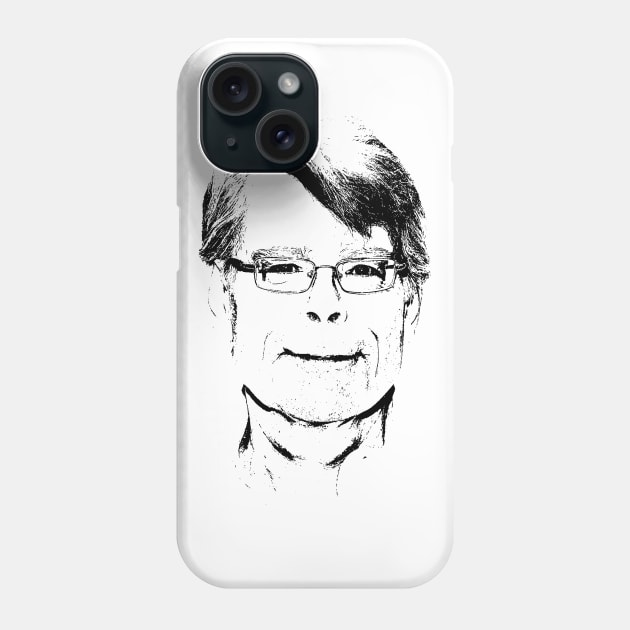 Stephen King Pop Art Portrait Phone Case by phatvo