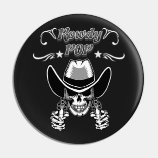 Rowdypop Six Shooter Skull. Pin