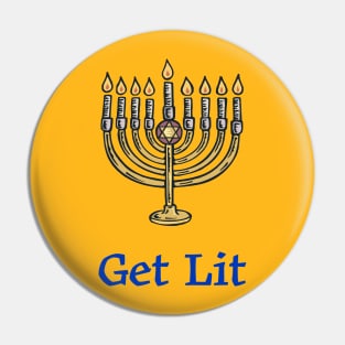 Get Lit Chanukah Pin