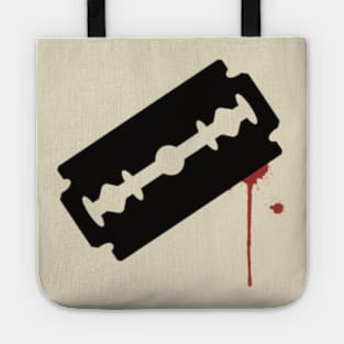 Razor blade blood drop (small) Tote