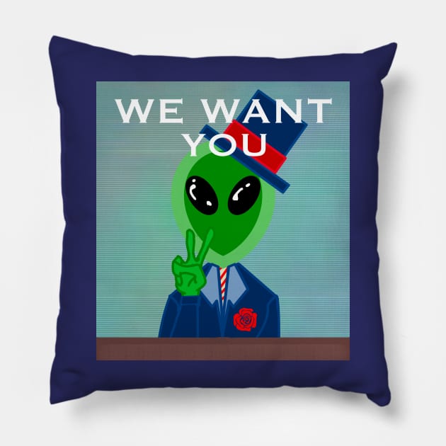 The aliens want you! Pillow by MerchForTheMind