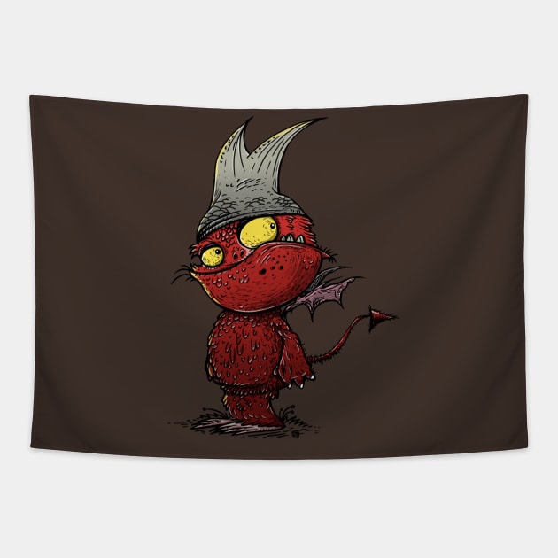 The Heart Imp Tapestry by spartacomargioni