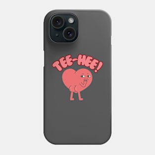 Tee-hee! a funny heart with butt design Phone Case