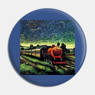 Starry Night Wizarding Express Train Pin