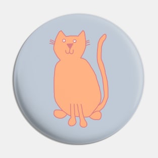 Cute Cat Peach Fuzz  Pantone Color of the Year 2024 Pin