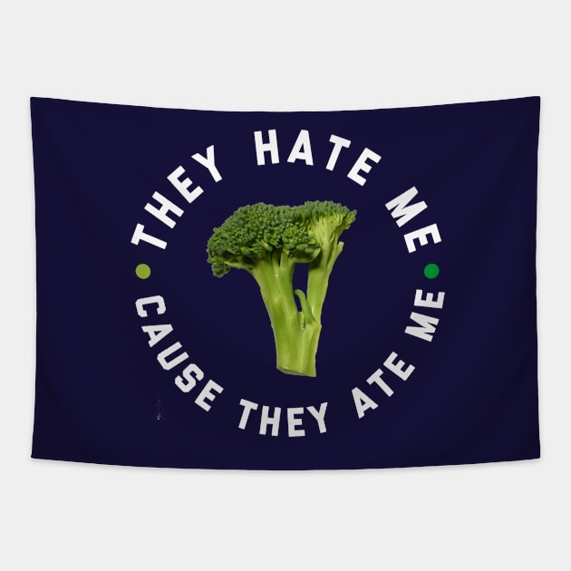 Funny Broccoli Shirt Tapestry by PodDesignShop