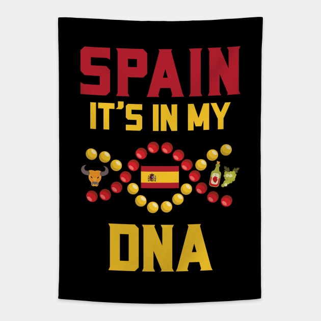 Spain It's In My DNA Spanish Roots Tapestry by mstory