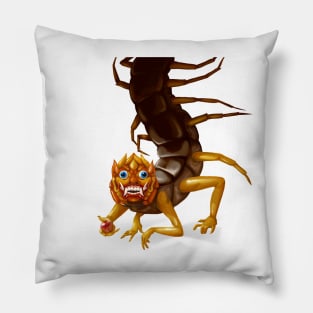 Creepy centipede creature Pillow