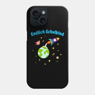 Endlich Schulkind Rakete Einschulung Kinder Phone Case