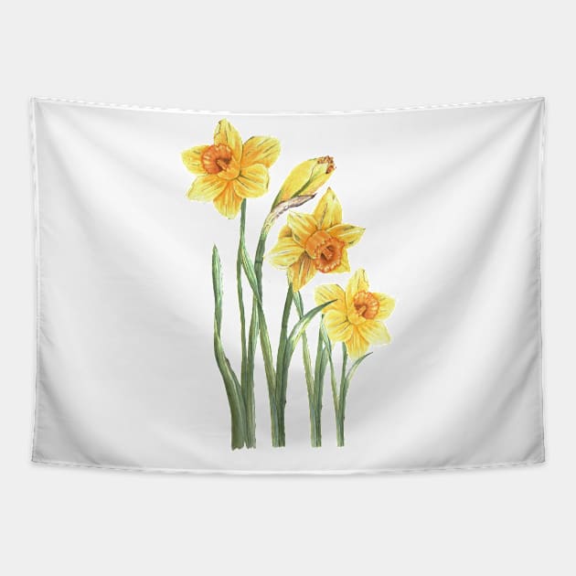 Yellow Narcissus Tapestry by LatiendadeAryam