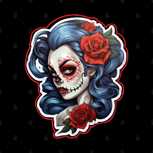 Sugar Skull - Rockabilly Rose by RRMStudios