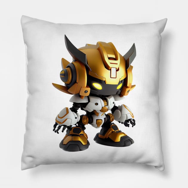 Cute 3D Chibi Mecha | Adorable Mecha V2 Pillow by SMCLN