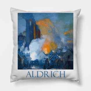 Steel - Industrial Art by George Ames Aldrich Pillow