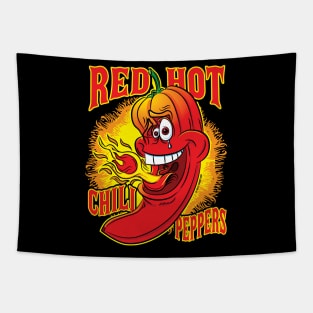 Spicy Flaming Red Hot Chili Pepper Tapestry