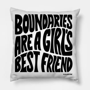 Boundaries Are A Girl Best Friend Pillow