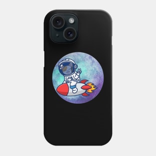 Cat and rocket Phone Case