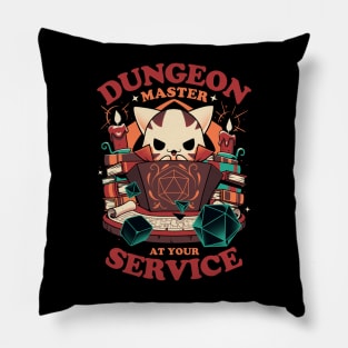 Dungeon Master's Call - Cute Cat Gamer Pillow