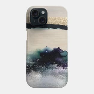 Abstract art in teal, gold and purple Phone Case