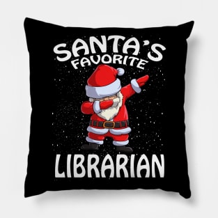 Santas Favorite Librarian Christmas Pillow