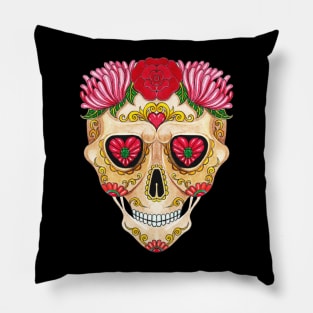 Sugar skull day of the dead. Pillow